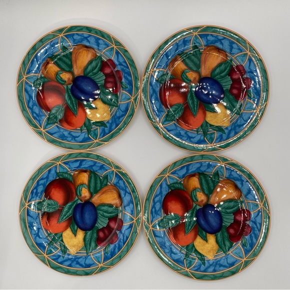 Casual Victoria & Beale Forbidden Fruit 7.5” Plates Fine Translucent Porcelain - Picture 3 of 10